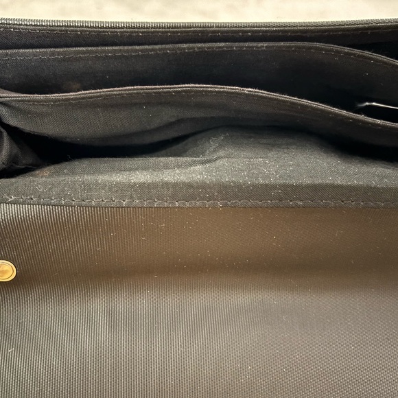 Black Designer Shoulder Bag with Leopard Accent - Picture 5 of 5